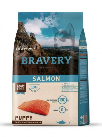 Alimento Bravery Salmón Cachorro Perro 12 Kg