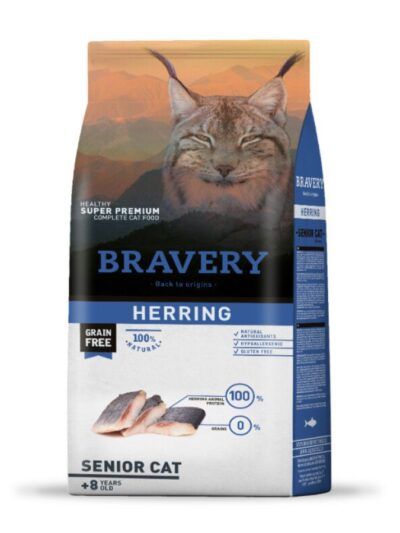 Alimento Bravery Arenque Senior Gato 2 Kg Alimento Bravery Arenque Adulto Gato 7 Kg