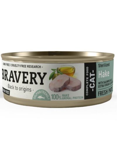 Alimento Húmedo Bravery Merluza Gato 70 g