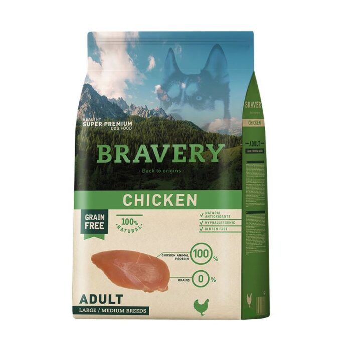 Alimento Bravery Pollo Adulto Perro 2 Kg