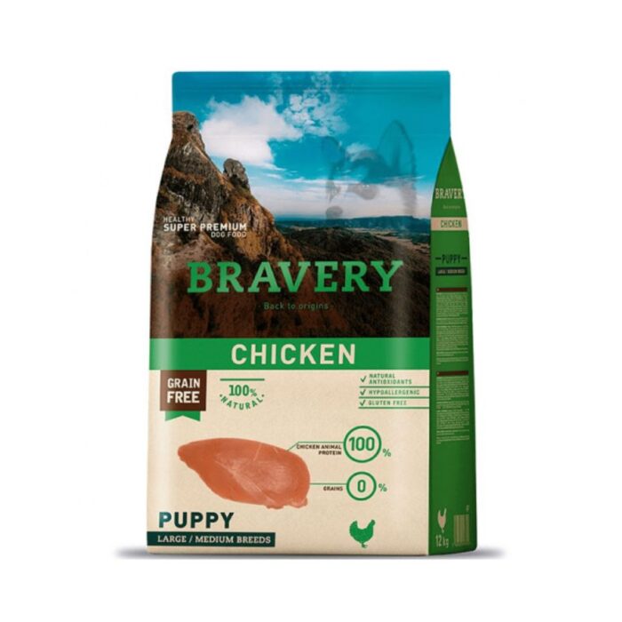xr:d:DAFJC3ubNeI:19,j:32691446865,t:22081120 Alimento Bravery Pollo Cachorro Perro 4 Kg