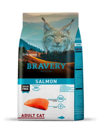 xr:d:DAFKWmNuRtE:308,j:37189891351,t:22100516 Alimento Bravery Salmón Adulto Gato 2 Kg