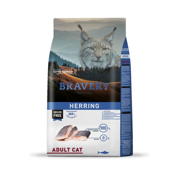xr:d:DAFXdxB-JF8:256,j:43781328709,t:23032214 Alimento Bravery Arenque Adulto Gato 2 Kg