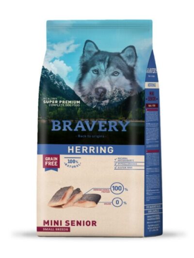 Bravery herring senior small breeds Alimento Bravery Arenque Senior Perro 2 Kg