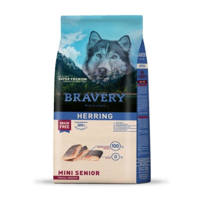 Bravery herring senior small breeds Alimento Bravery Arenque Senior Perro 2 Kg