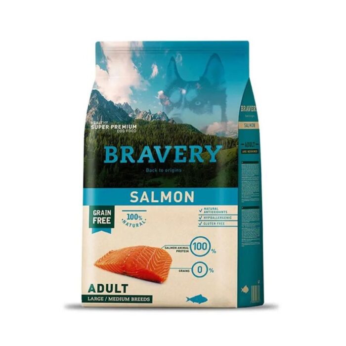 xr:d:DAFOMiSk-cI:6,j:37204252247,t:22100519 Alimento Bravery Salmón Adulto Perro 2 Kg