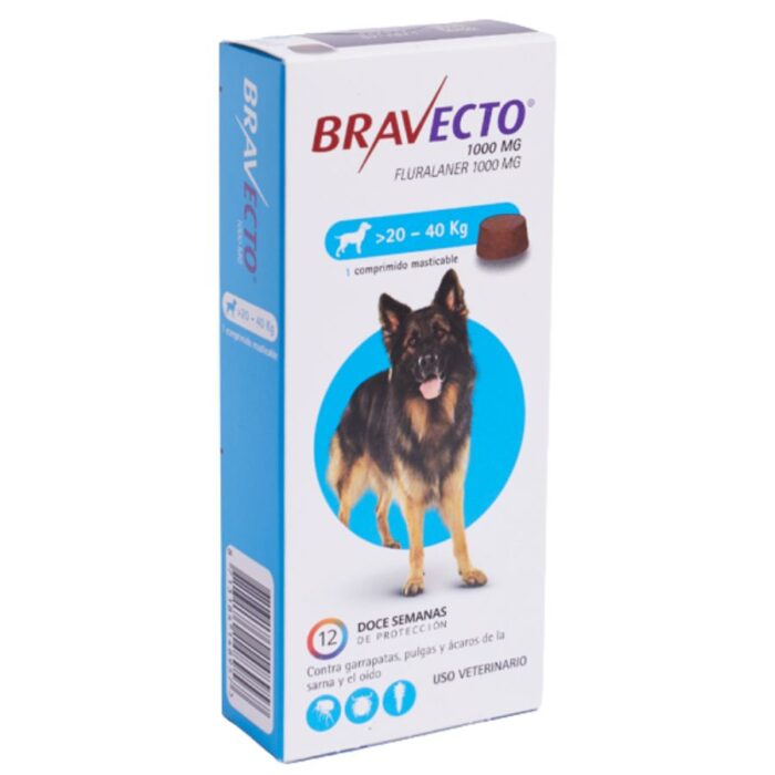 xr:d:DAFGOcvtoHY:188,j:33122871140,t:22081721 Bravecto 1,000 mg x 1 Tableta 20 a 40 Kg