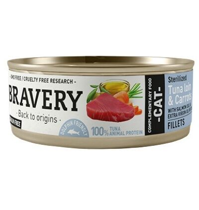 Alimento Húmedo Bravery Atún y Zanahoria Gato 70 g