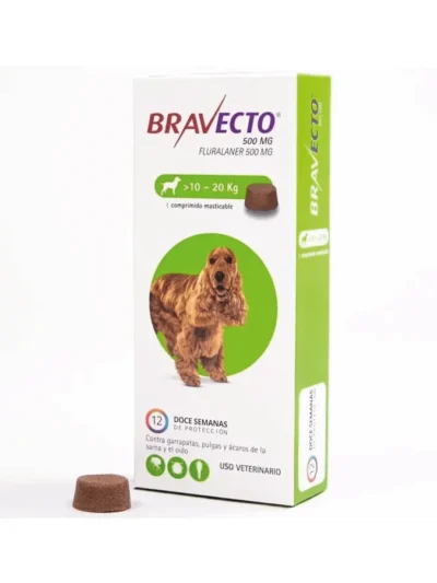 Bravecto 500 mg x 1 Tableta 10 a 20kg