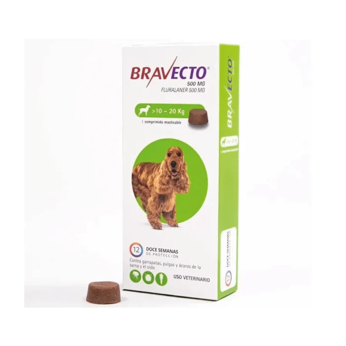 bravecto-perros-10-20-kg-500-mg-333652 Bravecto 500 mg x 1 Tableta 10 a 20kg